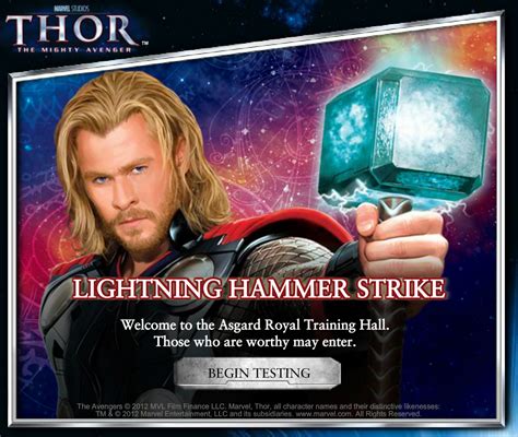 Thor The Mighty Avenger Lightning Hammer Strike Marvel Cinematic