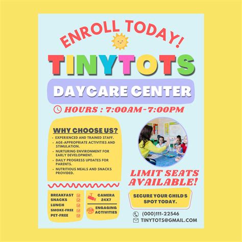 Daycare Poster Normal Design Some Template Pinterest - vrogue.co