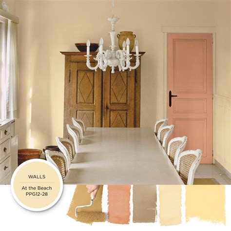 Interior paint colors & palettes. Use this parchment toned paint color to add an antique ...