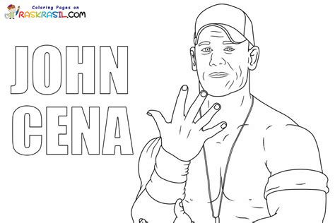 Coloring Pages Of John Cena Wwe