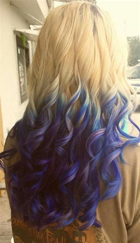 Blonde To Purple Blue Ombre Hairstyles How To