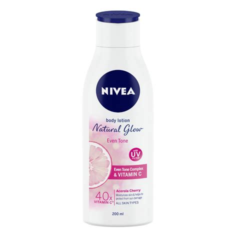Nivea Body Lotion Natural Glow Even Tone Uv Protect And 40x Vitamin C