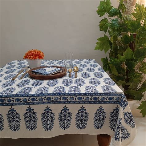anokhi block printed tablecloth hand block print table cloth etsy uk