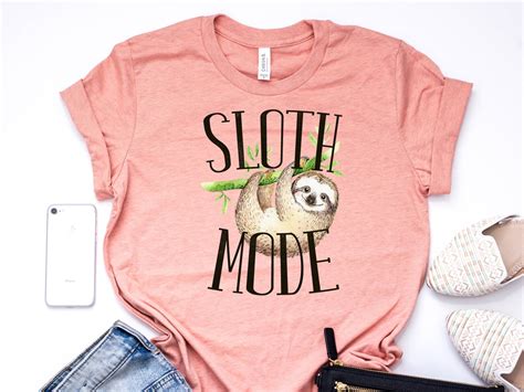 Sloth T Shirt Sloth Mode Sloth Shirt Sloth Spirit Animal Etsy