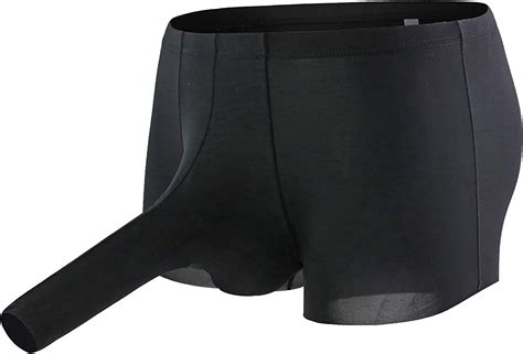 men s elephant nose boxer underwear u shaped ice silk briefs soft breathable trunks with comfort