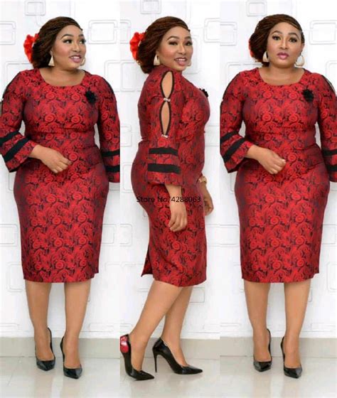 African Women New Summer Elegent Fashion Style Printing Plus Size Polyester Dress L 3xlafrica