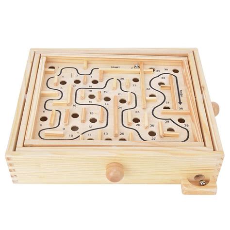 Buy Wooden Labyrinth Tilt Maze Game 275x23cm Wood Labyrinth Table Maze
