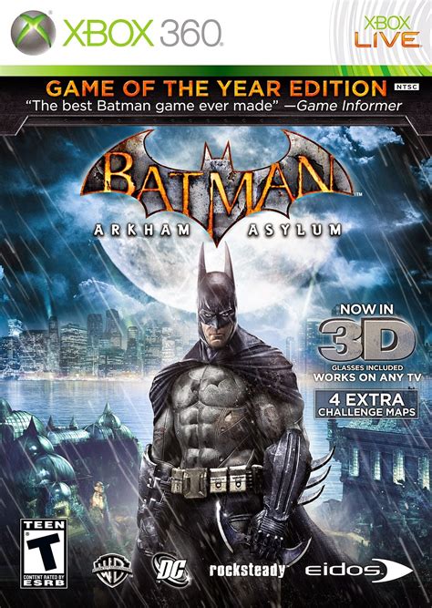 Batman Arkham Asylum Game Of The Year Edition Xbox S Ries