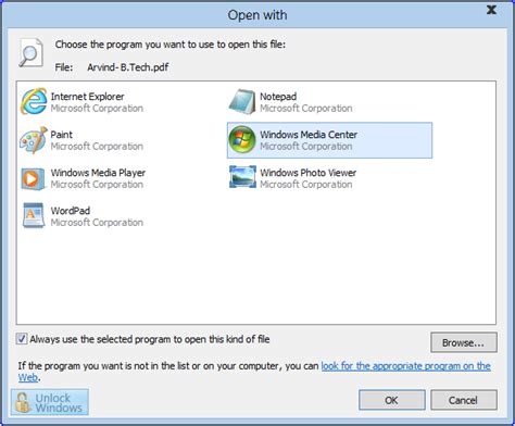 Windows 8 7989 Unlocked Features New Open With Option