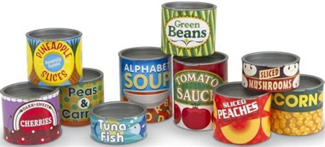 Melissa And Doug Lets Play House Canned Food Kids Toy 10 Grocery Cans Age