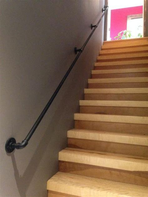 Stair Hand Rail Banister With Brackets Vintage From Industrial Pipe