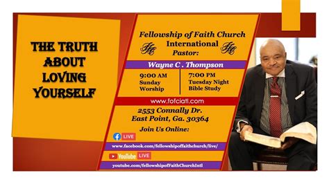 The Truth About Loving Yourself Fellowship Of Faith Church