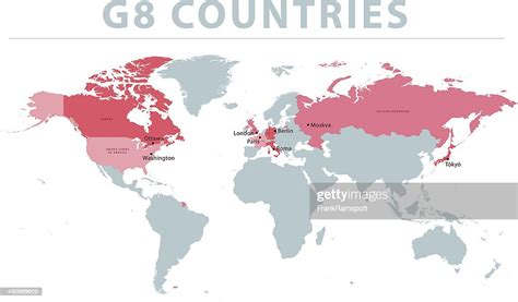 G8 Countries World Map Vector Isolated High Res Vector Graphic Getty