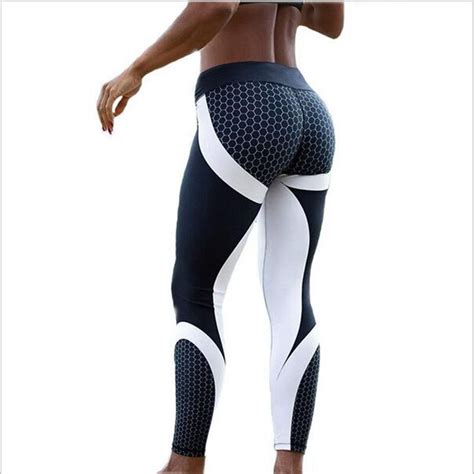 Mesh Pattern Print Leggings Fitness Leggings For Women Sporting Workout