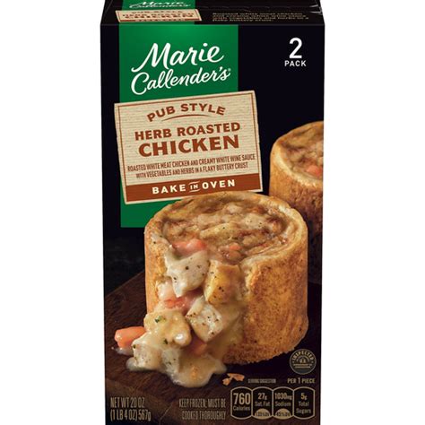 This was my first time to try this country fried chicken breast tenders i have always liked marie callenderd dinners but when you microwave it you have to take the chicken tenders out of the tray to cook the macaroni which was. Marie Callender's Herb Roasted Chicken, Pub Style, Bake In Oven, 2 Pack | Meals & Entrees | Di ...
