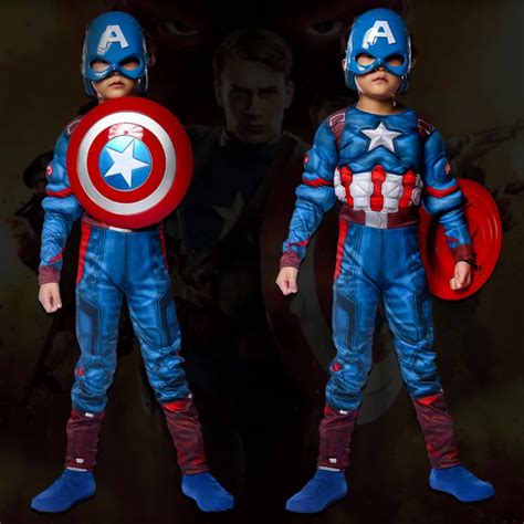Captain America Costume For Kids Halloween Boys Avengers Costumes