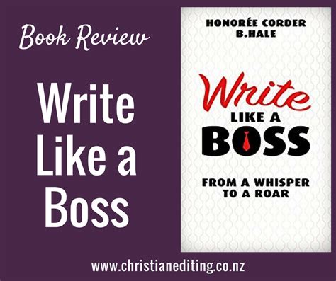 Book Review Write Like A Boss By Honoree Corder And B Hale