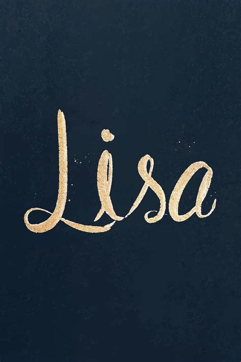 Download Free Vector Of Vector Sparkling Gold Lisa Font Typography By