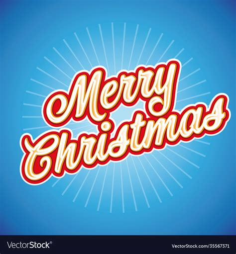 Merry Christmas Greetings Sign Letter Royalty Free Vector