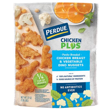 Perdue® Chicken Plus® Chicken Breast And Vegetable Dino Nuggets 22 Oz 80700 Perdue®