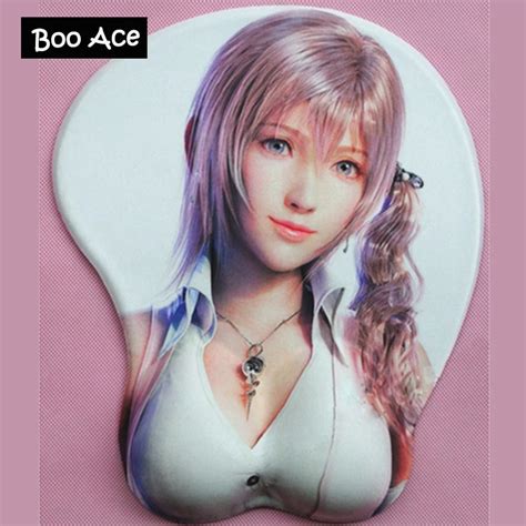 Sexy Big Soft Breast 3d Gaming Mouse Pad Black Serah Farron New Arrival Sexy Wrist Rest Mouse
