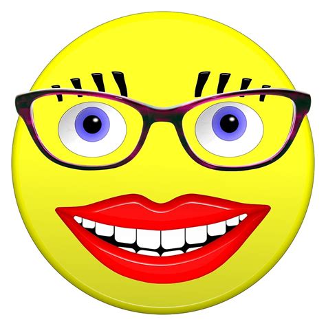 Smiley Female With Glasses And A Big Smile By Markuk97 Redbubble