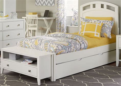 Pulse White Full Arch Panel Bed With Trundle From Ne Kids Coleman