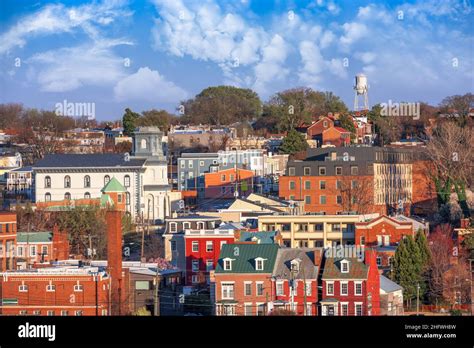 Richmond Virginia Neighborhoods And Cityscape In The Afternoon Stock