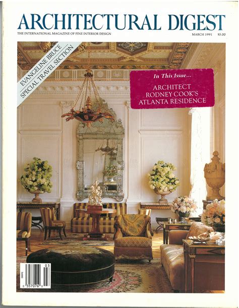 The Front Cover Of Architectural Digest Magazine Featuring An Ornate