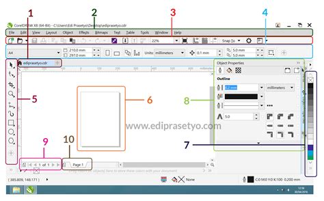 Mengenal Area Kerja Coreldraw Tutorialduaenam Riset