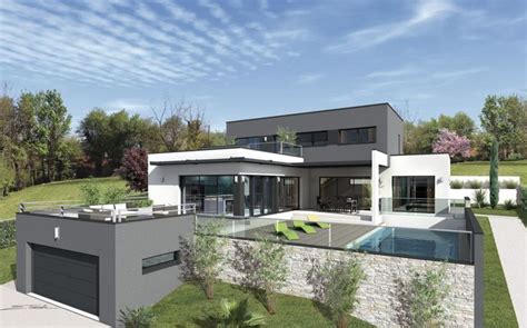 Une Villa Sublime Et Ultra Moderne Sur Les Monts DOr Homify Maison Moderne Toit Plat Plan