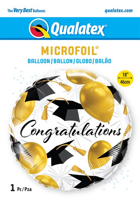 18 Congratulations Gold Foil Balloon 1pc Hokey Pokey Shop