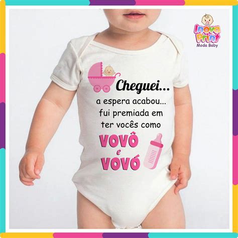 Body Infantil Personalizado Cheguei Vovô E Vovó No Elo7 Inova Print