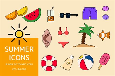 Bundle Of Summer Icons