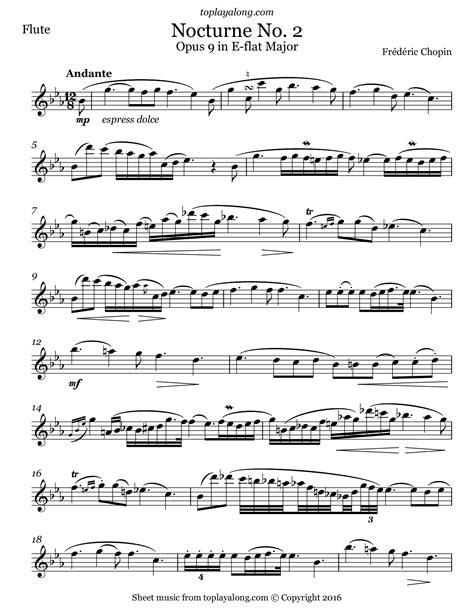 Chopin Nocturne No 2 Op 9 Violin Sheet Music Classical Sheet