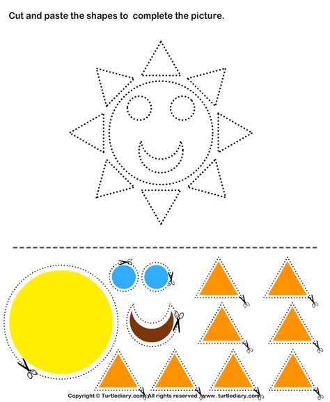 Cut And Paste Shapes Worksheets