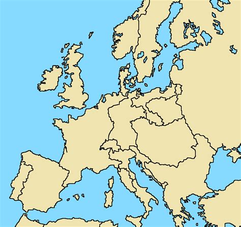 Blank Map Napoleonic Europe