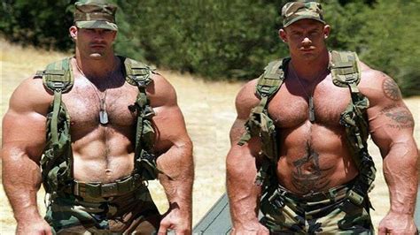 Military Men Army Basic Training Combat Training Huge Muscle Men