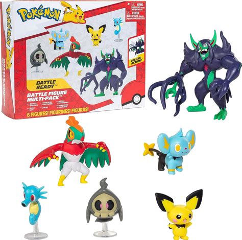 Pokemon Battle Figure Multi Pack Set With Deluxe Action Grimmsnarl 6 Pieces Includes Pichu