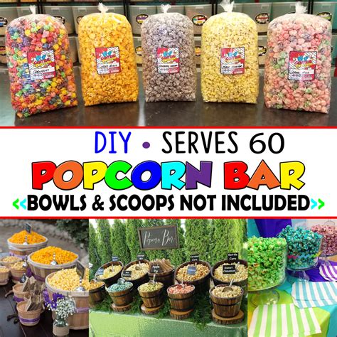 Popcorn Bar Diy Serves 60 Pop Central Popcorn