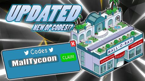 All New Secret Op Codes Roblox Mall Tycoon 2021 Youtube