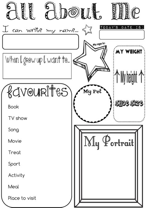 All 11,239 of our printable worksheets are completely free to download without registering or the worksheets below will help you supplement your lessons, and will also provide additional practice the worksheets below are unique in that they come in various styles. 'All About Me' Activity Sheet | Ernie & Bird by Lis O'Brien | All about me activities, About me ...