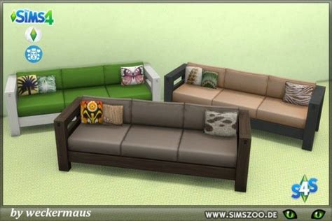 Blackys Sims 4 Zoo Jungle Fever Sofa By Weckermaus Sims 4 Downloads