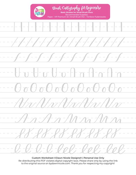 For additional practice, you can take your pick of other free calligraphy worksheets. Modern calligraphy practice sheets printable free pdf ...