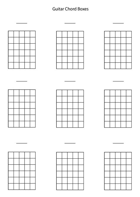 Guitar Chord Chart Blank