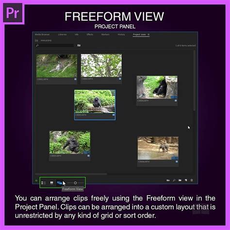 Premiere Pro Tip Arrange Clips Freely Using The Freeform View In The