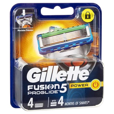 buy gillette fusion proglide power blades refill cartridges 4 pack online at chemist warehouse®