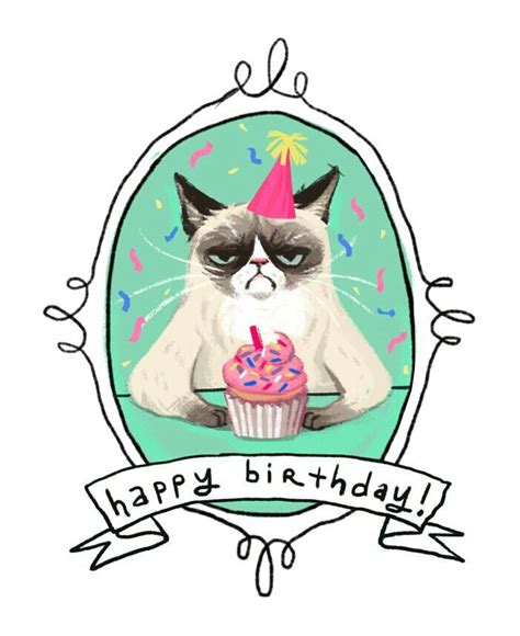 Grumpy Cat Happy Birthday Bastelideen Kinder Weihnachten Geburtstag Bilder Lustig Herzliche