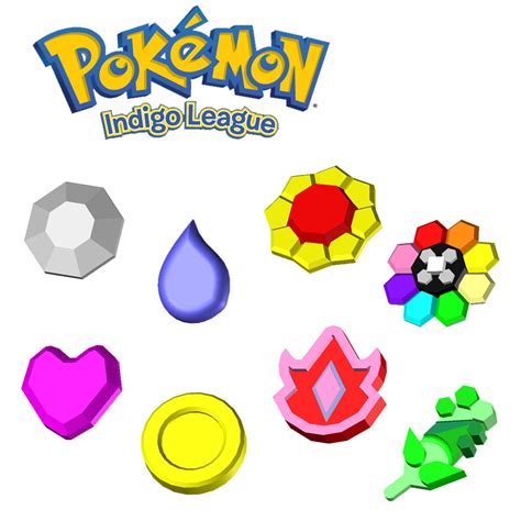 Stl File Pokemon Indigo Badges・3d Print Design To Download・cults