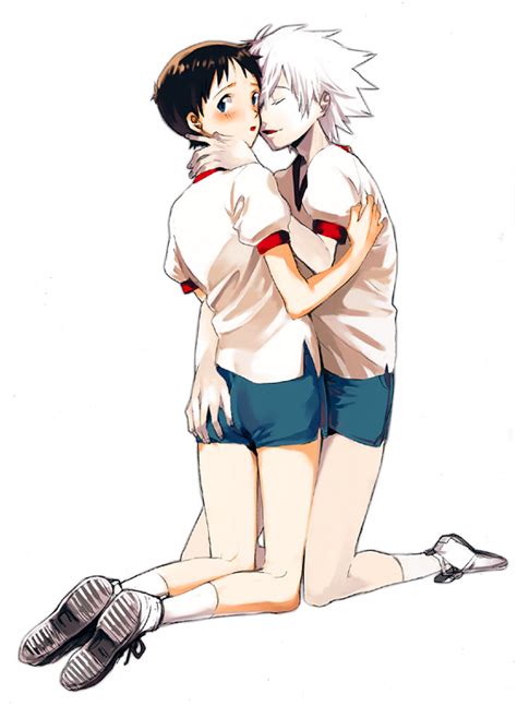 Ikari Shinji And Nagisa Kaworu Neon Genesis Evangelion Drawn By